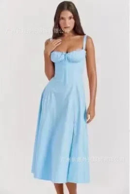Malibu Breeze Strappy Slit Dress