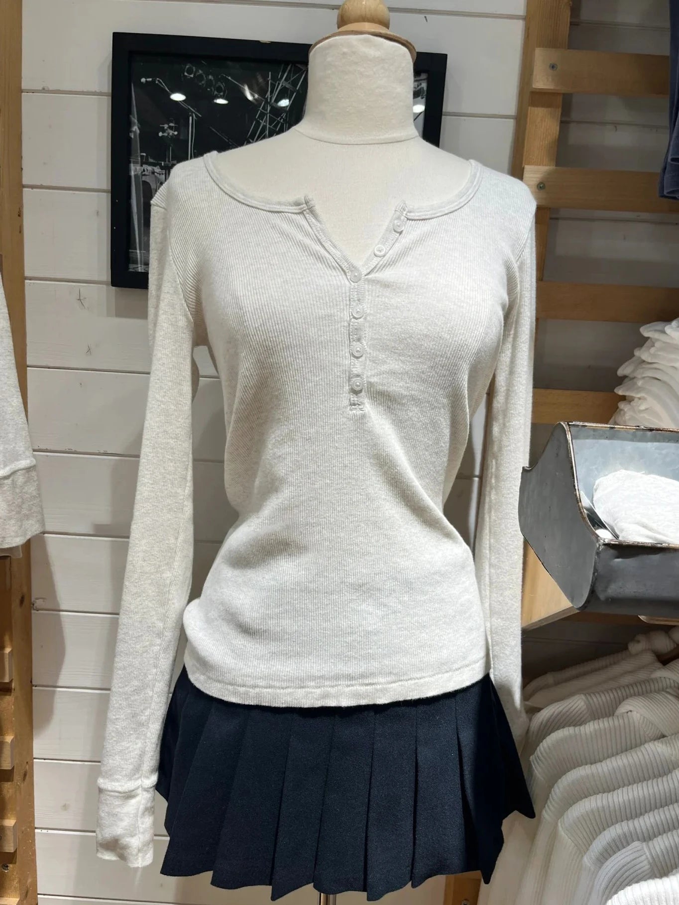 Six Buttons Ribbed Long Sleeve T-shirts Women Spring Round Neck Cotton Slim Tee Top Female Sweet Cute Pink Tshirt Y2k Tops New